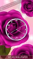 Rose Horloge Analogique En Direct Affiche