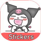 Kuromi Sticker Emoji WASticker Zeichen