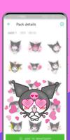 Kuromi Sticker Emoji WASticker Plakat