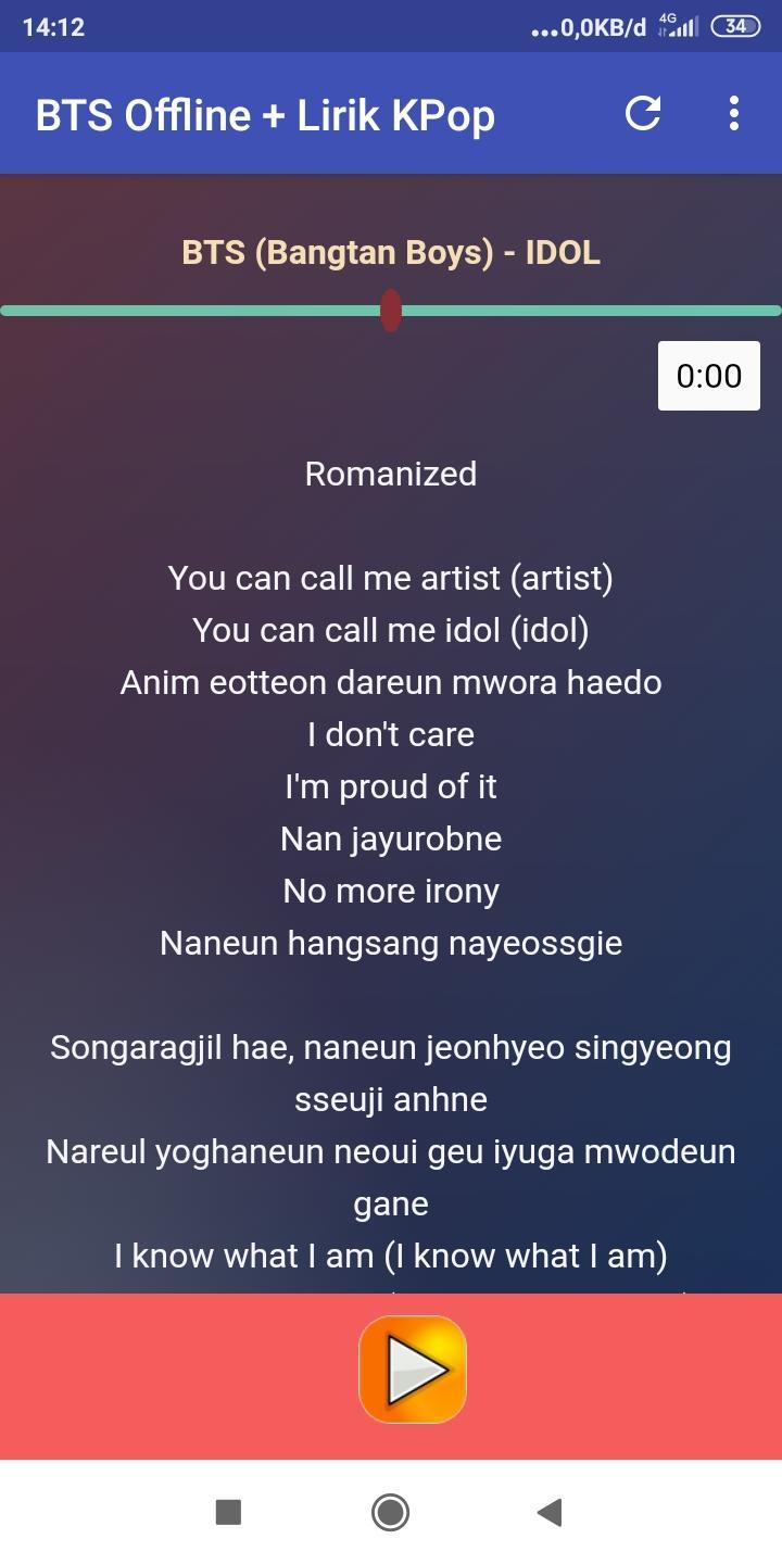 Bts Idol Romanized