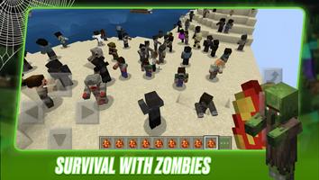 Zombie Apocalypse Minecraft PE imagem de tela 1