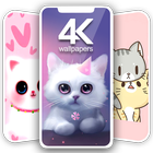 Cute Cat Wallpaper - Kawaii Cat Wallpaper, HD & 4K icône