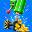 Coin stack & push icon