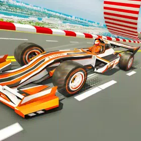 Formula Car Stunt- Megaramp
