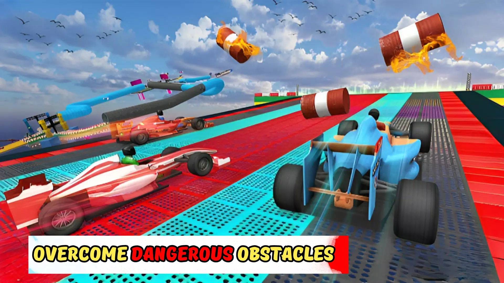 Formula Car Stunt- Megaramp