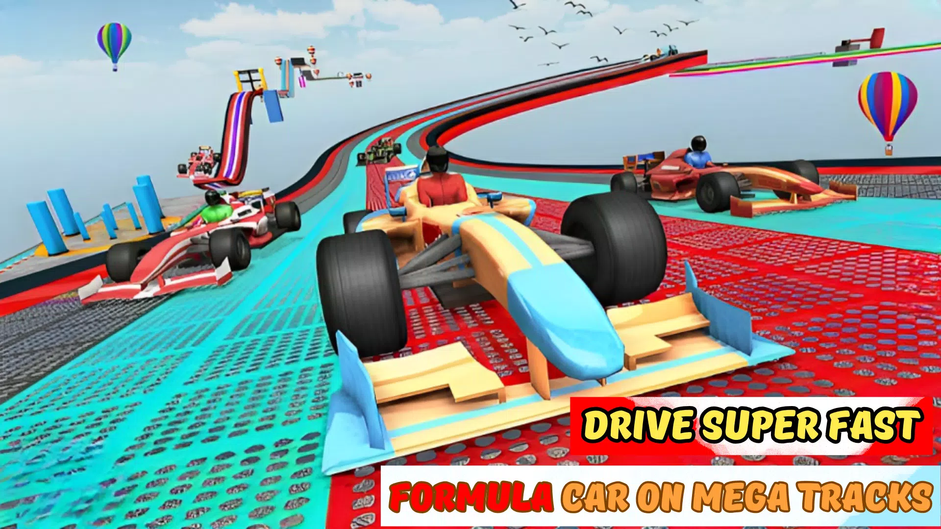 Formula Car Stunt- Megaramp