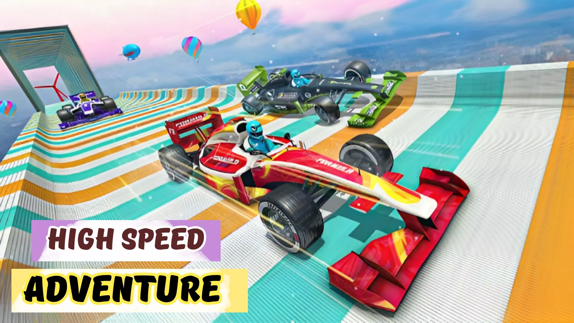 Formula Car Stunt- Megaramp