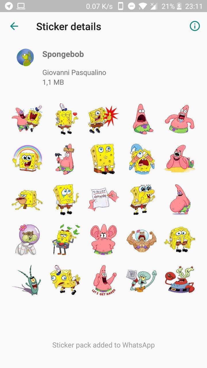 Paling Inspiratif Stiker Spongebob Wa