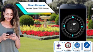 Smart Compass Sensor Android পোস্টার