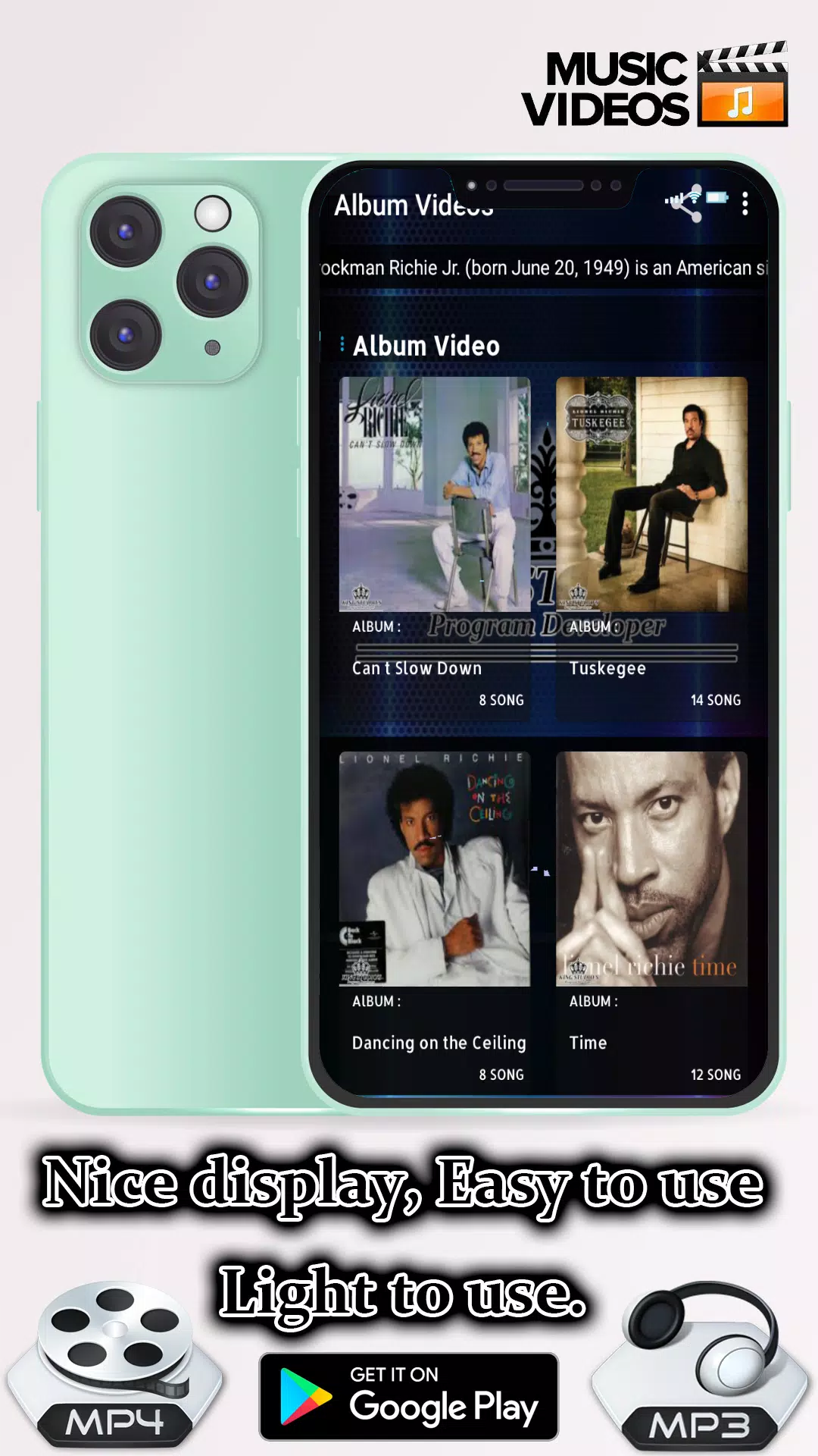 LIONEL RICHIE Offline MP3 & Video Album Collection APK for Android Download