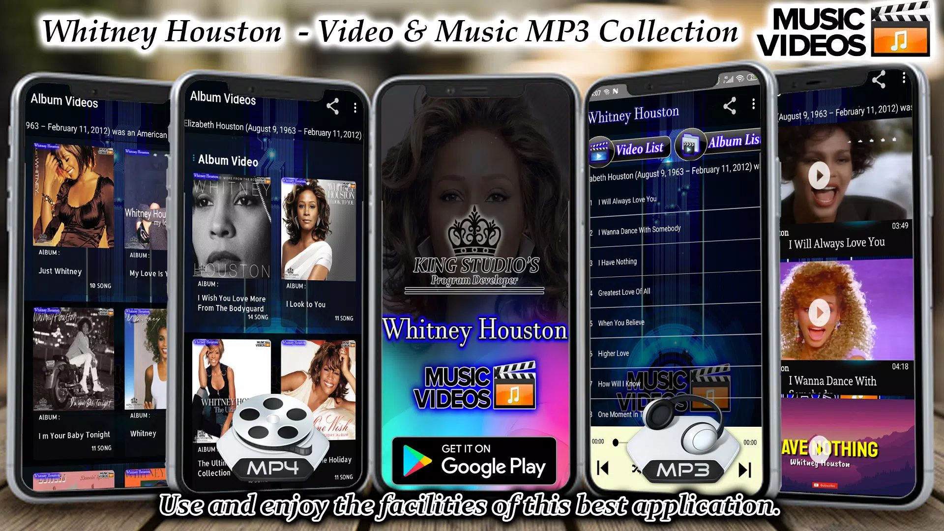 WHITNEY HOUSTON - Offline MP3 & Video Album APK for Android Download