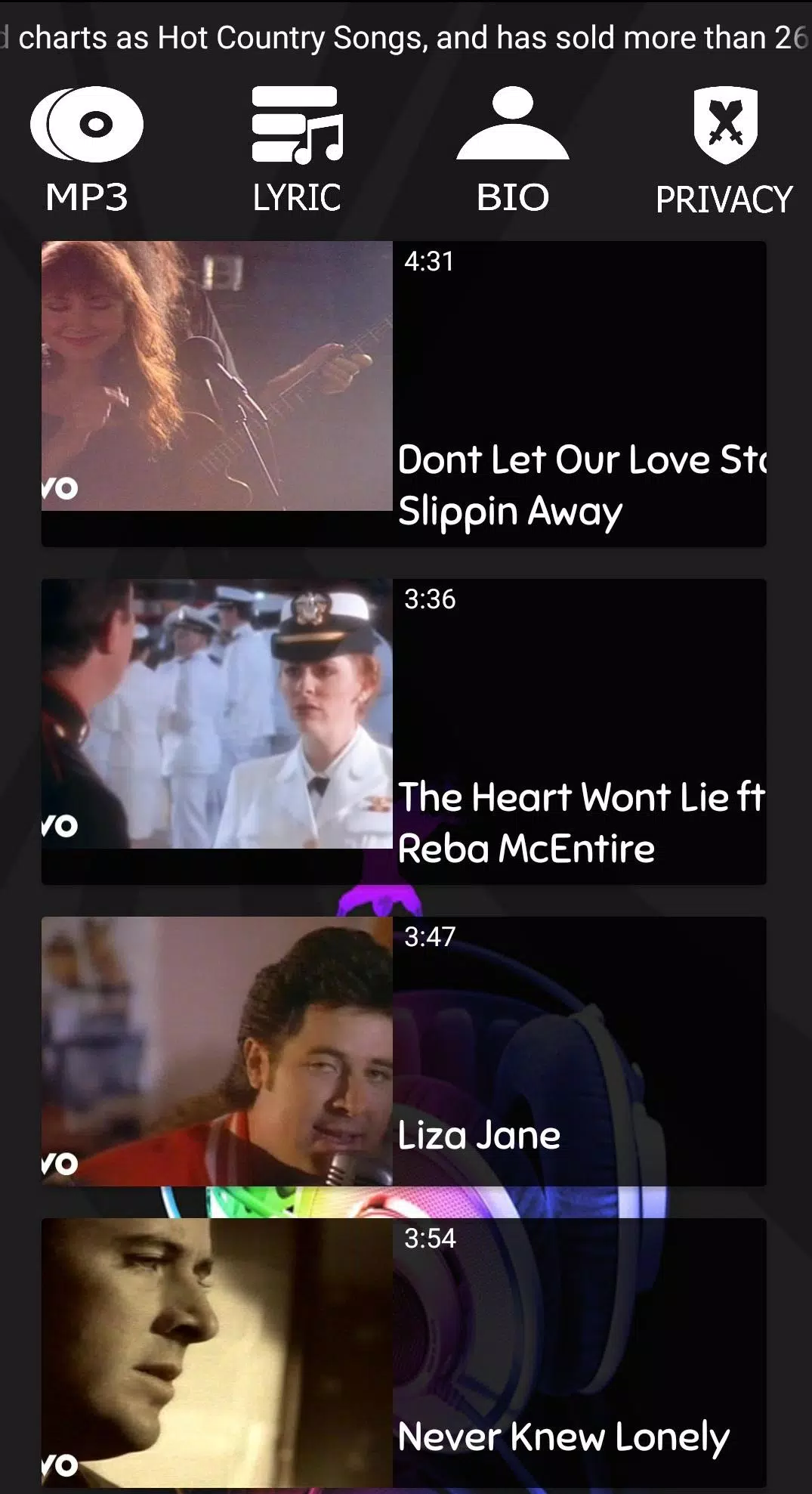 Vince Gill Videos Songs & Mp3 for Android - APK Download