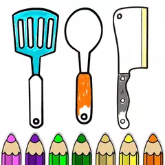 Kitchen Glitter Coloring Pages APK download