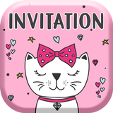 Tarjetas de invitacion kitty icono