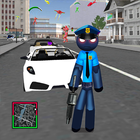 Police Stickman Rope Hero アイコン