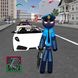 Police Stickman Rope Hero 아이콘