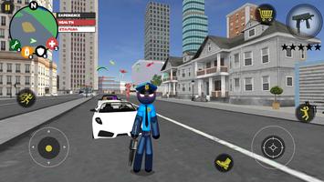 Police Stickman Rope Hero Ekran Görüntüsü 3