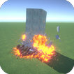 Sandbox destruction simulation