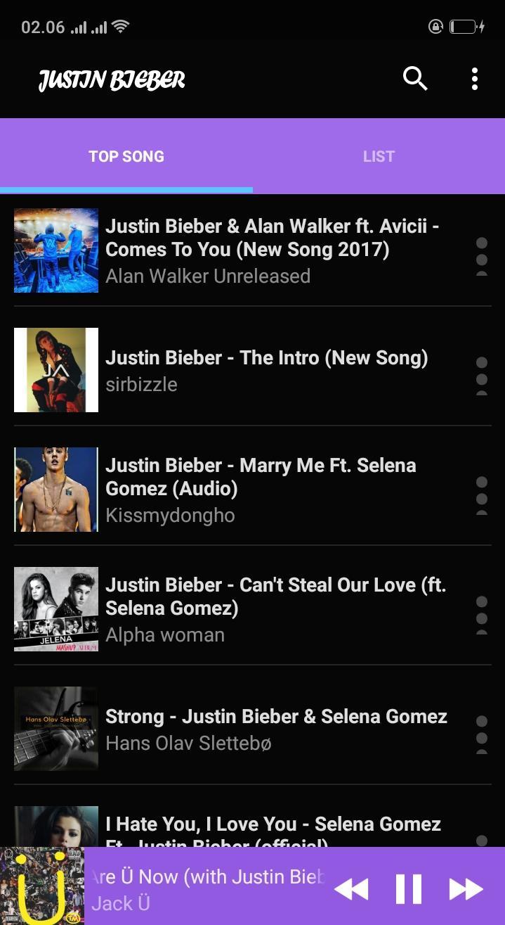 Justin Bieber mp3 and lyrics for Android - APK Download
