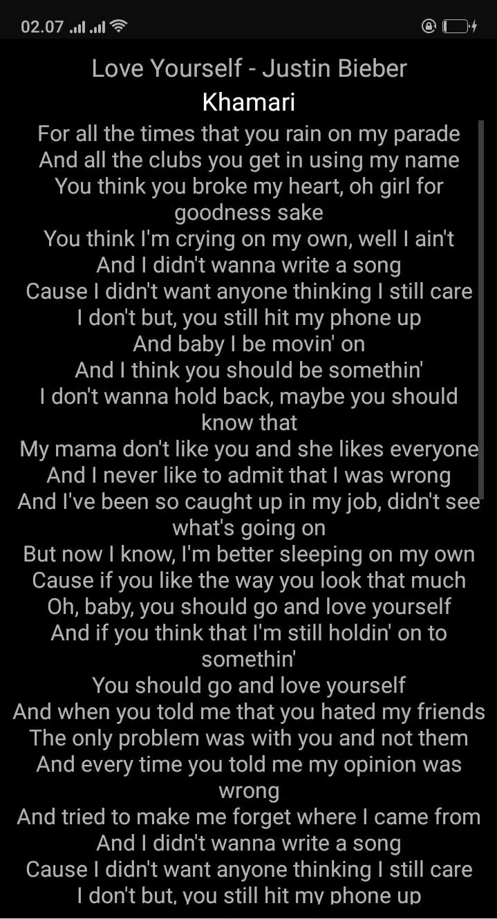 Justin Bieber mp3 and lyrics APK for Android Download