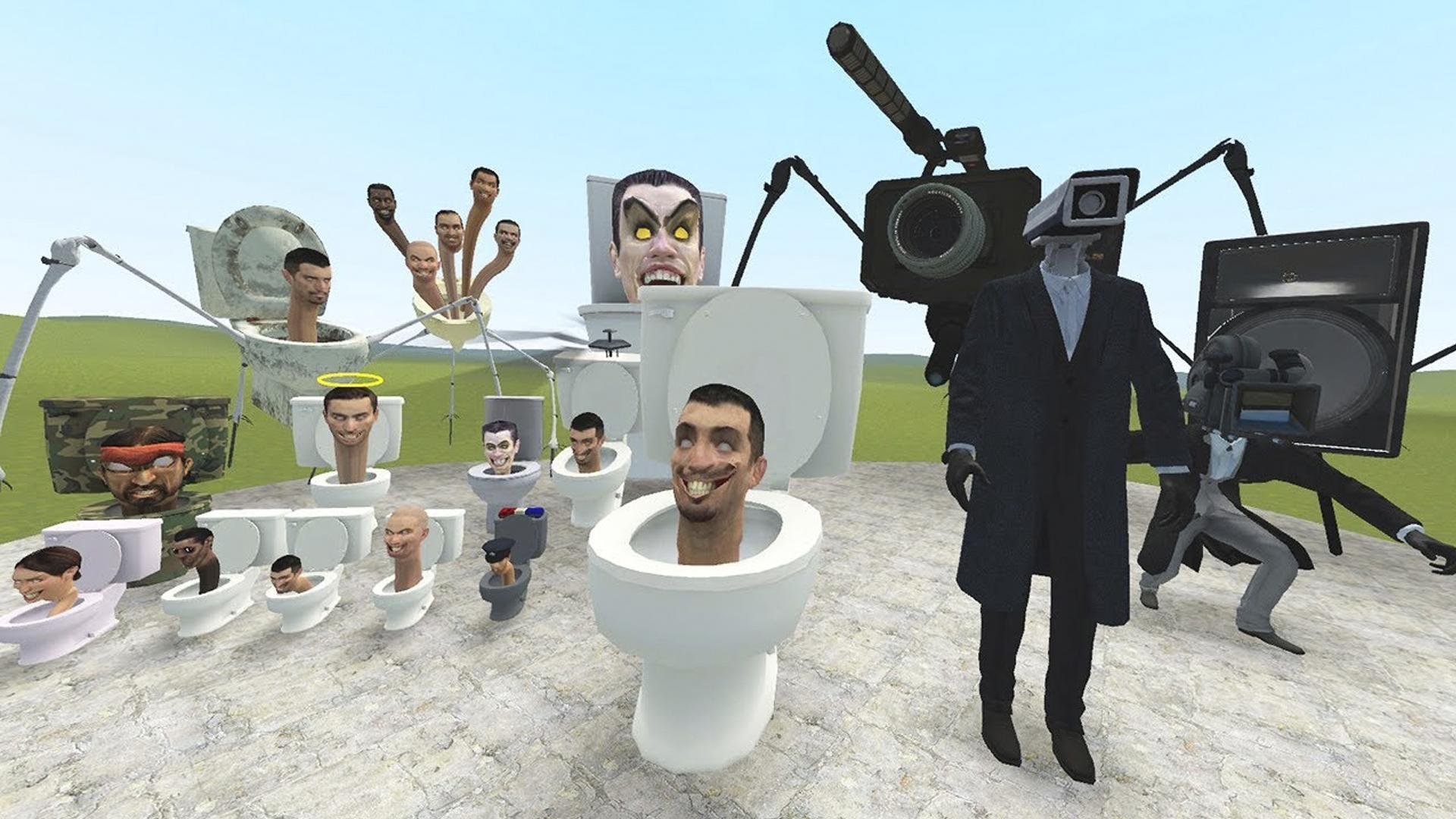 Где все яйца в toilet tower. Camera men Garry's Mod армия. Туалет Гаррис мод. Камера мен.