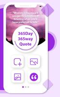 365 Days 365 Ways Quotes poster