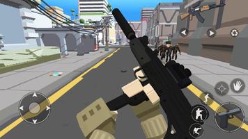 ゾンビの戦場：シューティングゲームPixel FPS 3D スクリーンショット 1