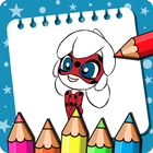 LadyBug Coloring princess Game Zeichen