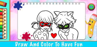 LadyBug Coloring princess Game স্ক্রিনশট 2