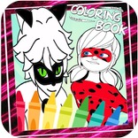 lady coloring the cats and bug