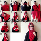 Hijab styles step by step icon