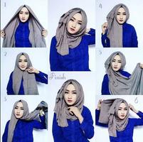 Poster Hijab styles step by step