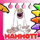 Mammott Monsters Coloring game icône
