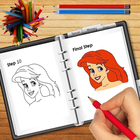 Princess Faces Drawing Book icône