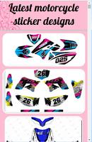 Motif autocollant moto Affiche