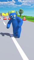 blue friends Runner Affiche