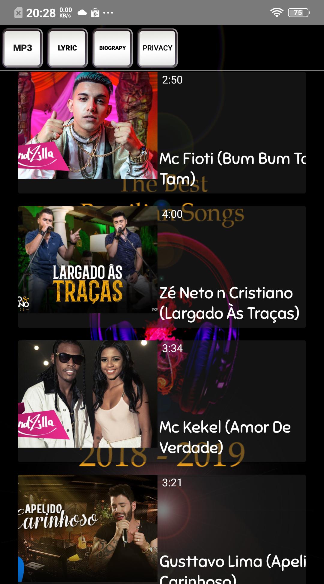 melhores músicas de vídeo brasileiras 2018 - 2019 for Android - APK Download