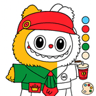 Labubu Ausmalspiel Zeichen