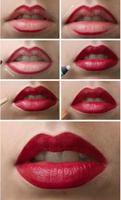 Tutoriels de maquillage de rouge à lèvres Affiche