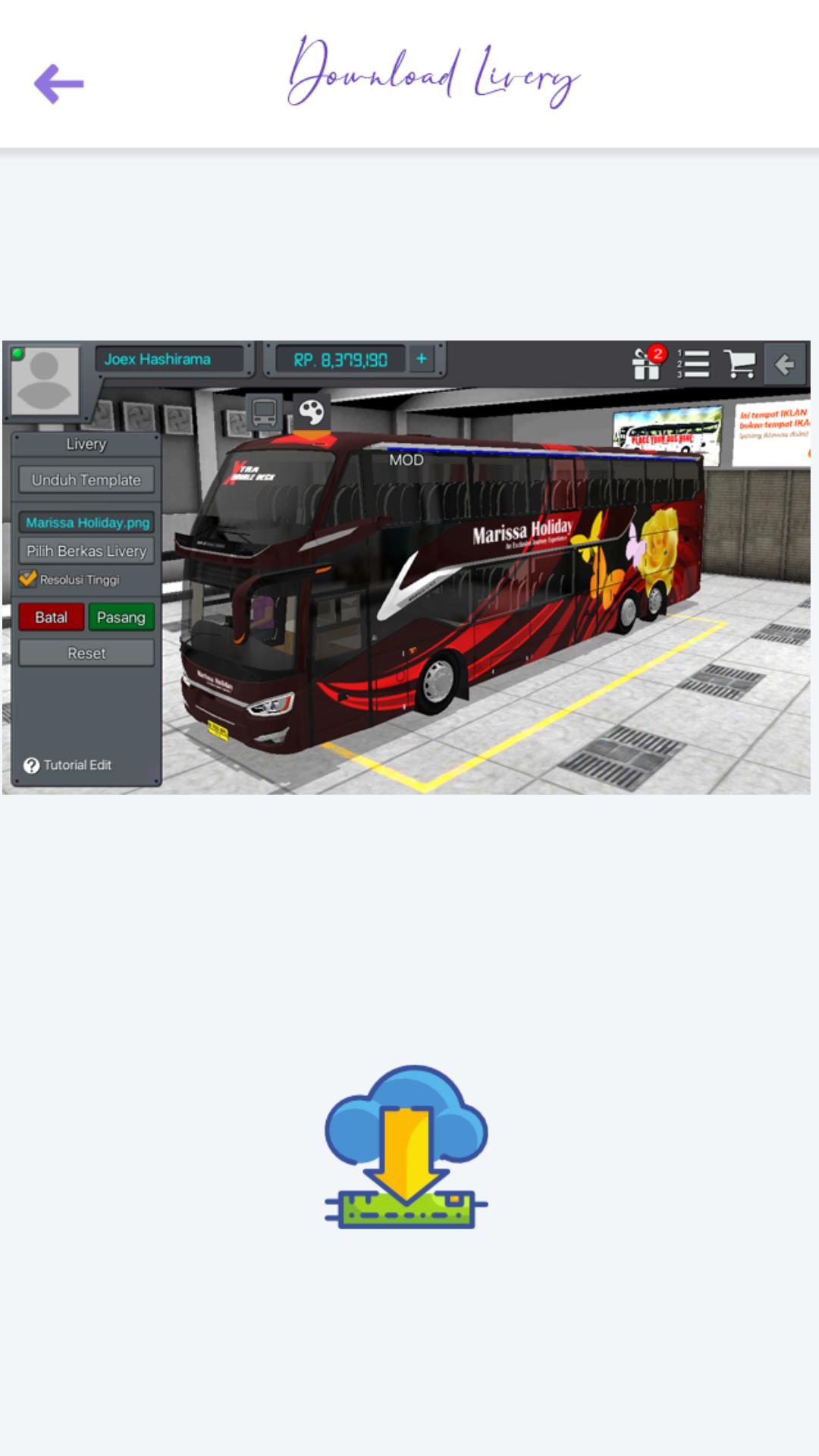 Livery Bussid Double Decker Harapan Jaya Png livery