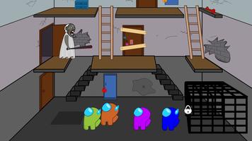 Granny vs Baldi Among Us Mod poster