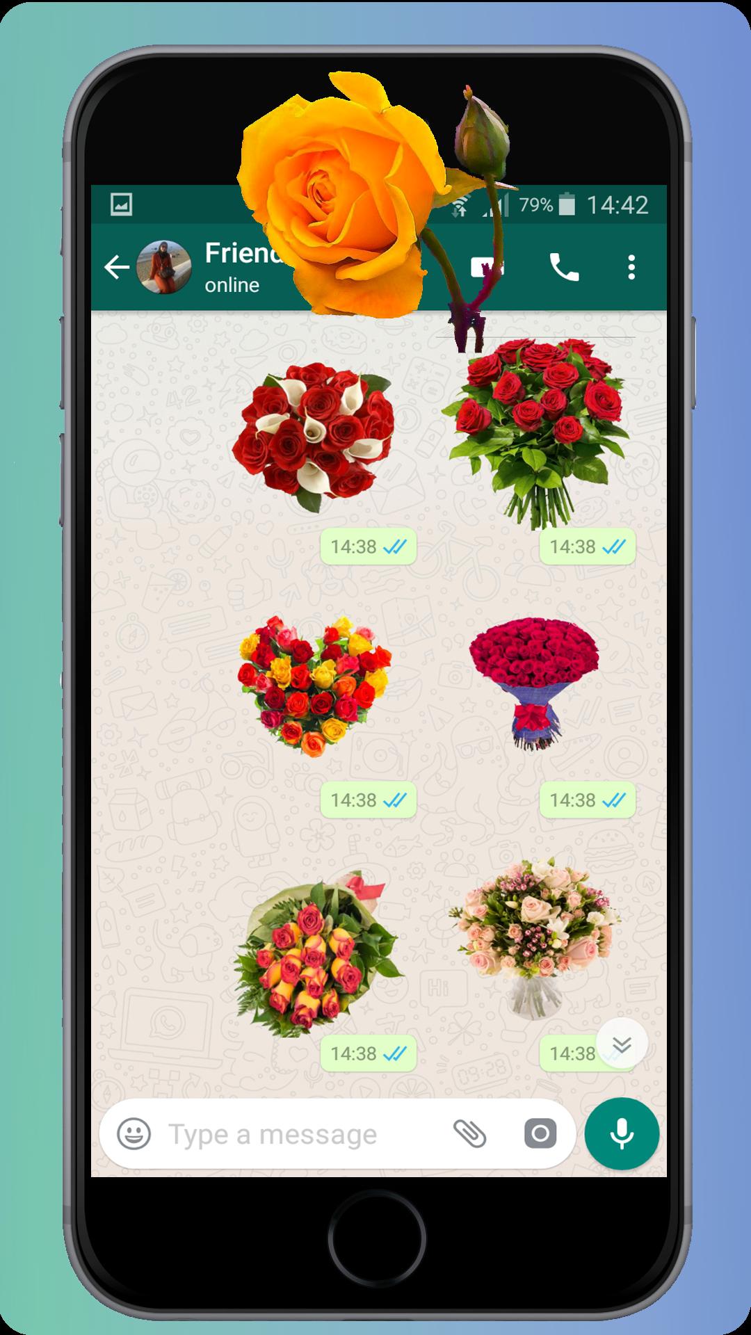  Stiker  Bunga  Mawar Untuk WhatsApp  WAStickerApp for 