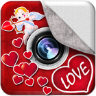 Amour Autocollant Photo Editor icône