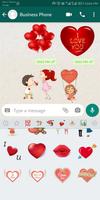 WASticker Romantic Stickers Affiche