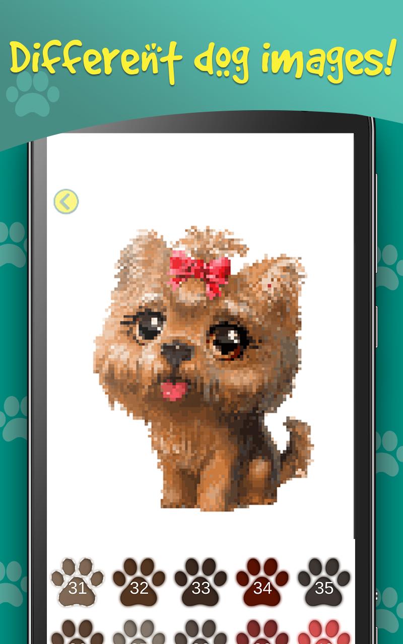 Chiens Pixel Art Chiot Couleur Par Numéro Pour Android