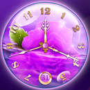 Reloj Morado Fondo Animado APK