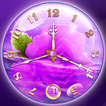 Purple Clock Live Wallpaper