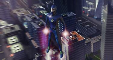 Super herói voando jogo herói imagem de tela 3