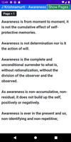 Awareness by J.Krishnamurti 포스터