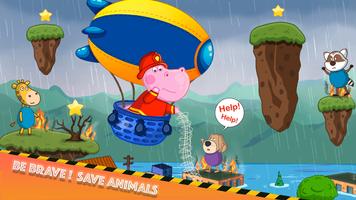 Fireman Hippo: City Hero اسکرین شاٹ 1